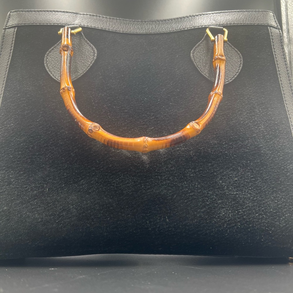 Gucci Diana Suede‎ Tote Bag with Bamboo Handles